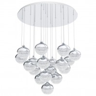 Eglo-Mioglia - 18x3.15W  Dimmable Led Pendant Light - Chrome